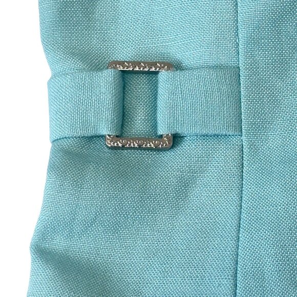 Isabella DeMarco Lt. Blue Open Front Linen Blazer Jacket Sz 4 NWT Office Siren - Picture 3 of 9